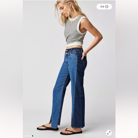 Driftwood Cece Two Tone Jeans Cream/tan - Picture 2 of 12